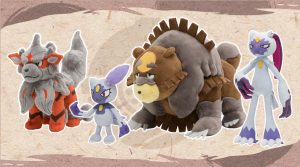 Hisuian Arcanine, Hisuian Sneasel, Ursaluna, and Sneasler Plushes  (Order In)