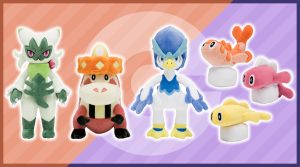 Floragato, Crocalor, Quaxwell and Tatsugiri Plushes (Order In)