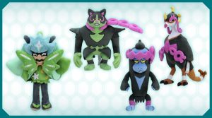 Ogerpon, Okidogi, Munkidori, And Fezandipiti Plush (Order In)
