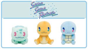 Charmander, Bulbasaur and Squirtle Saiko Soda Refresh Plushies (Order In)